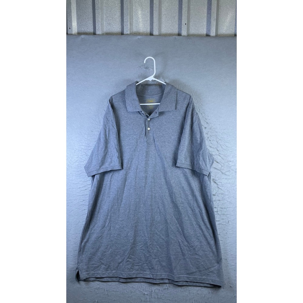 The Foundry Polo Shirt Mens 2XLT Gray Excellent Short Sleeve Cotton Blend